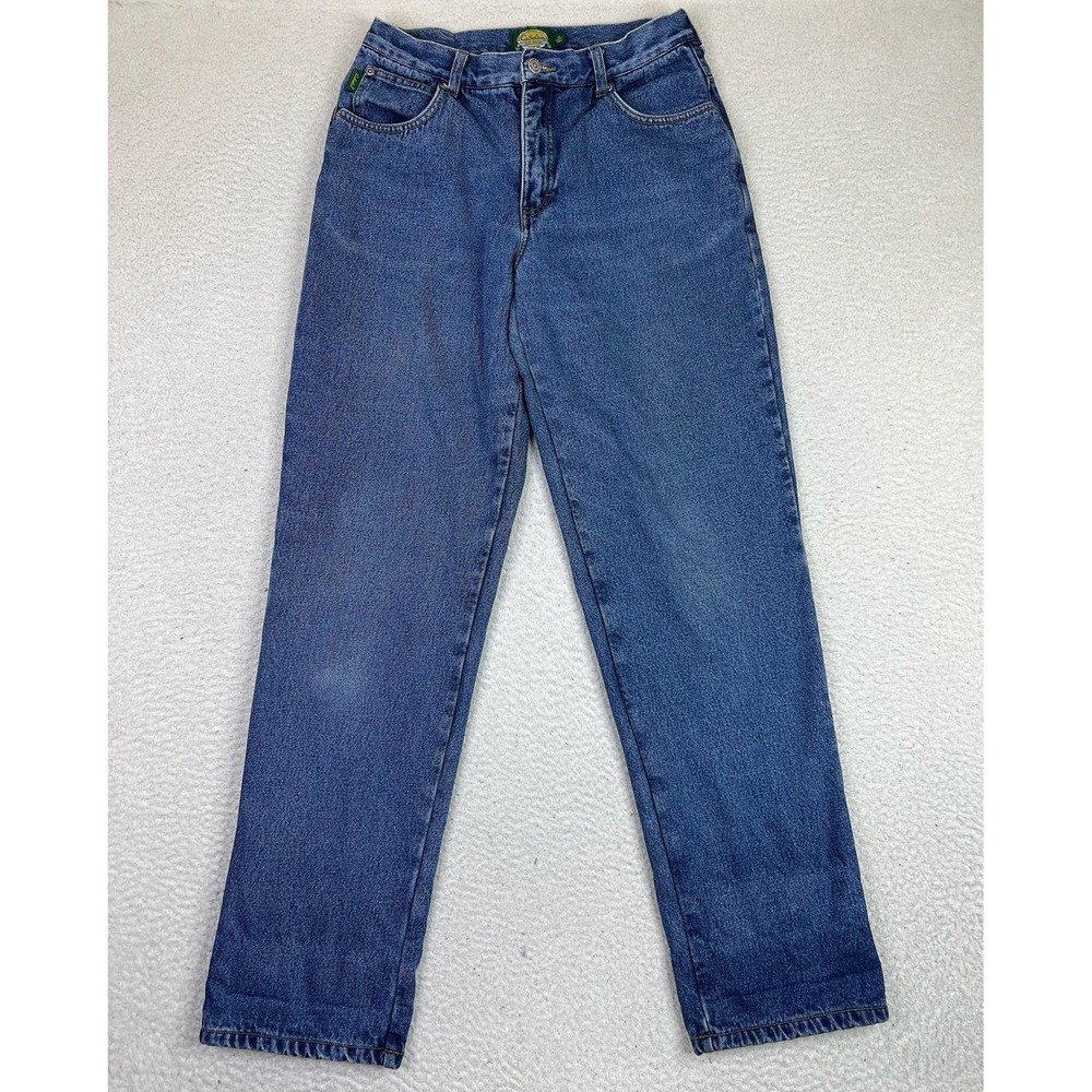 Cabela's Flannel Lined Insulated Jeans Womens 10‎ Tall Blue High Rise Straight